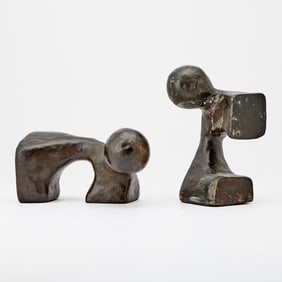 Pair of Lisa Hoke Cast Iron Bookends