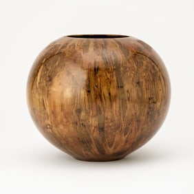 Matt Moulthrop Turned Red Leopard Maple Vessel