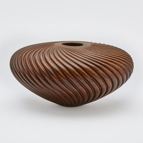 William Hunter Turned Wood Vessel Titled 'Flutes from the River'