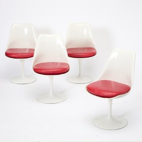 Set of Four Eero Saarinen Fiberglass "Tulip" Chairs