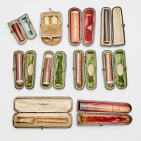 Collection of Amber Smoking Accessories Mostly Austrian, 19th-20th Century