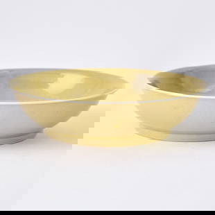 Chinese Cream Glazed Porcelain Dish Jiaqing Mark, but Later: The rounded sides rising from a short foot to a flared rim. (Diameter 6 1/2 inches)