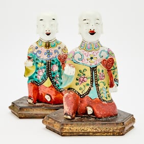 Pair of Chinese Porcelain Figures 19th Century