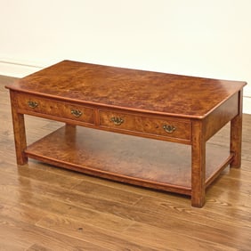 Burl Walnut George II Style Low Table