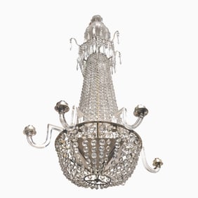 Regency Cut Glass Eight-Light Chandelier