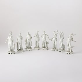 Group of Eight Capodimonte Porcelain Classical Figures