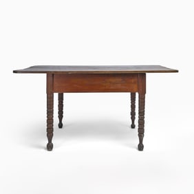 Walnut and Maple Farm Table Possibly Tennessee, early 19th century