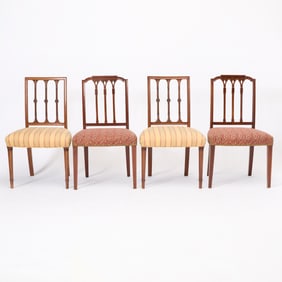 Two Pairs of Mahogany Side Chairs