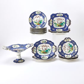 English Pottery Dessert Service