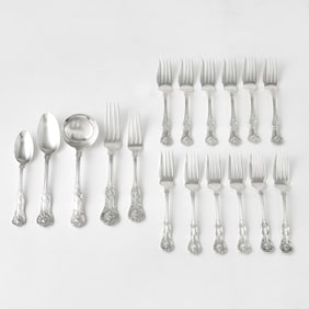 Miscellaneous Group of Sterling Silver "King's" Pattern Flatware