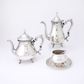 International Silver Co. Sterling Silver "Deerfield" Pattern Partial Tea and Coffee Service