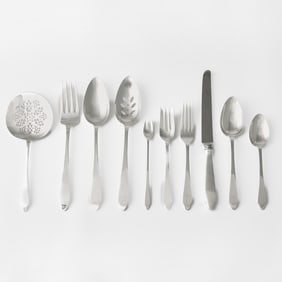 Tiffany & Co. Sterling Silver "Clinton" Pattern Flatware Service