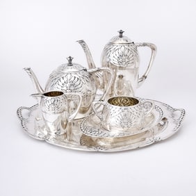 Swedish Arts & Crafts Silver Tea and Coffee Service