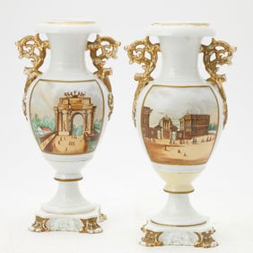 Pair of Russian Porcelain Vases