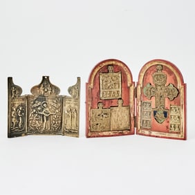 Group of Russian Brass Icons