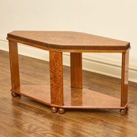 Art Deco Burlwood Side Table