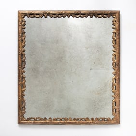 Continental Rococo Style Giltwood Mirror