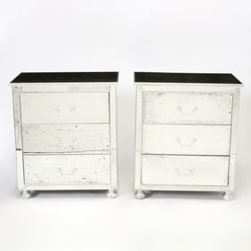 Pair of Mirrored Chest of Drawers