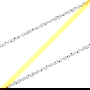 Van Cleef & Arpels Gold Bracelet: 18 kt., two rows, on reverse four rows of flattened curb links, signed Van Cleef & Arpels, no. 2H155-1, reverse with engraved monogram, tongue with maker's mark, ap. 21.8 dwts. Length 7 inches.