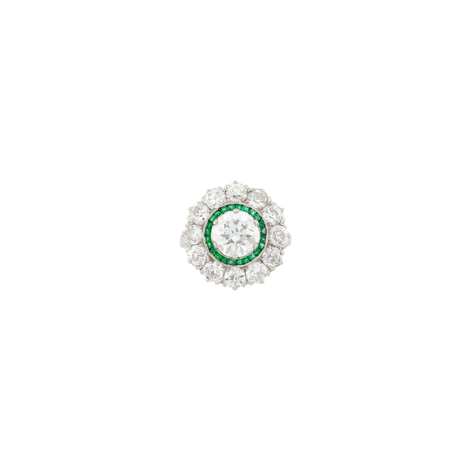 Platinum, Diamond and Emerald Ring (1 of 2)