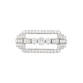Platinum and Diamond Brooch