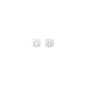 Pair of White Gold and Diamond Stud Earrings