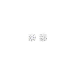 Pair of White Gold and Diamond Stud Earrings