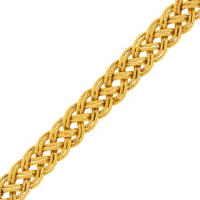 Boucheron Paris Braided Gold Bracelet