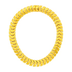 Ilias Lalaounis Hammered Gold Necklace