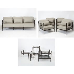 Suite of Michael Taylor Metal Outdoor Furniture