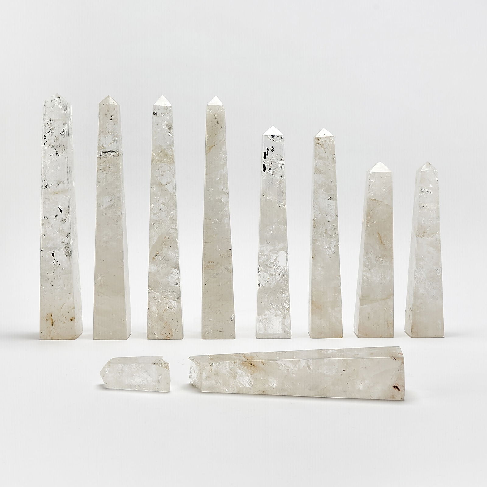 Group of Nine Rock Crystal Obelisks (1 of 6)