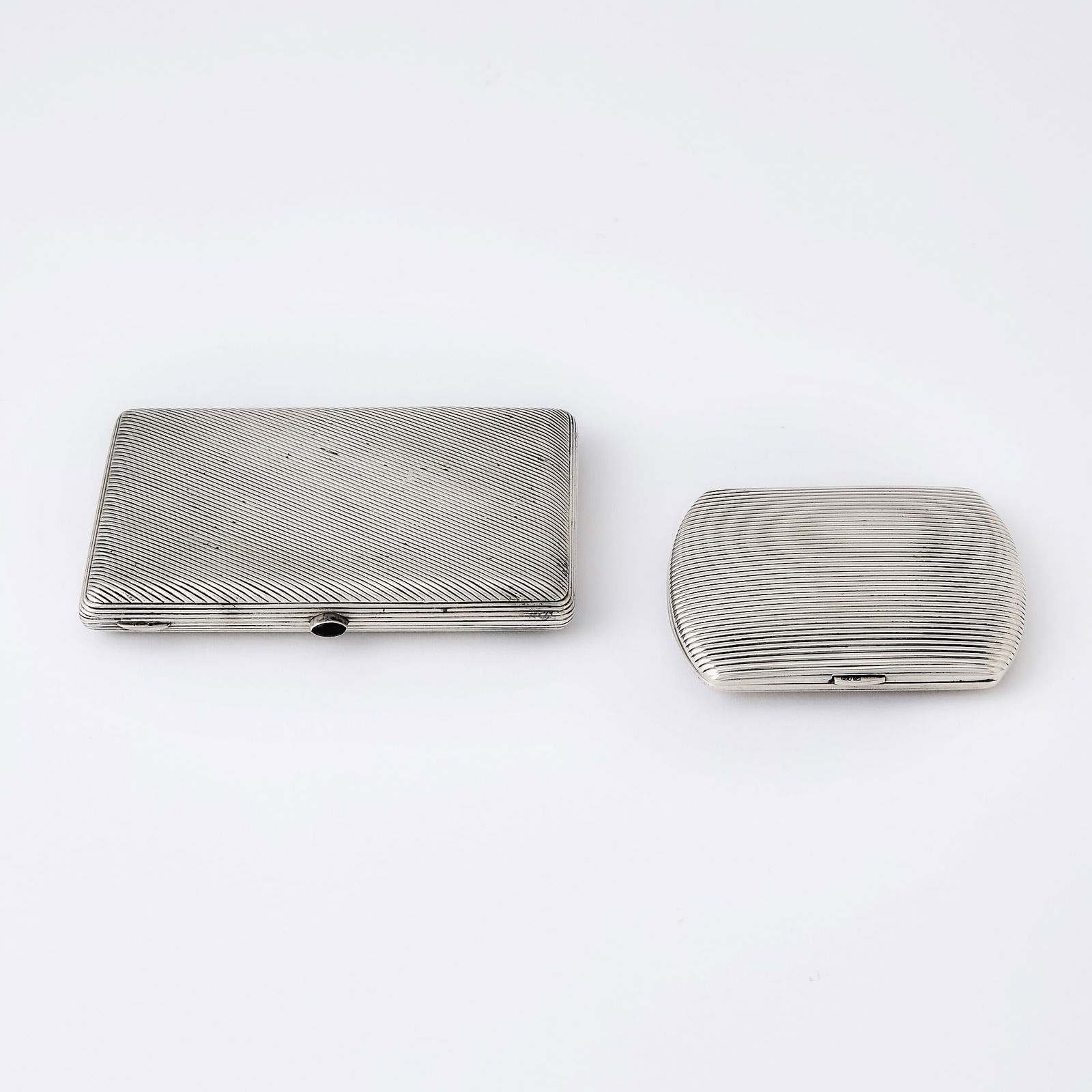 Russian Silver Cigarette Case; Together with a Continental 800 Silver Cigarette Case (1 of 6)