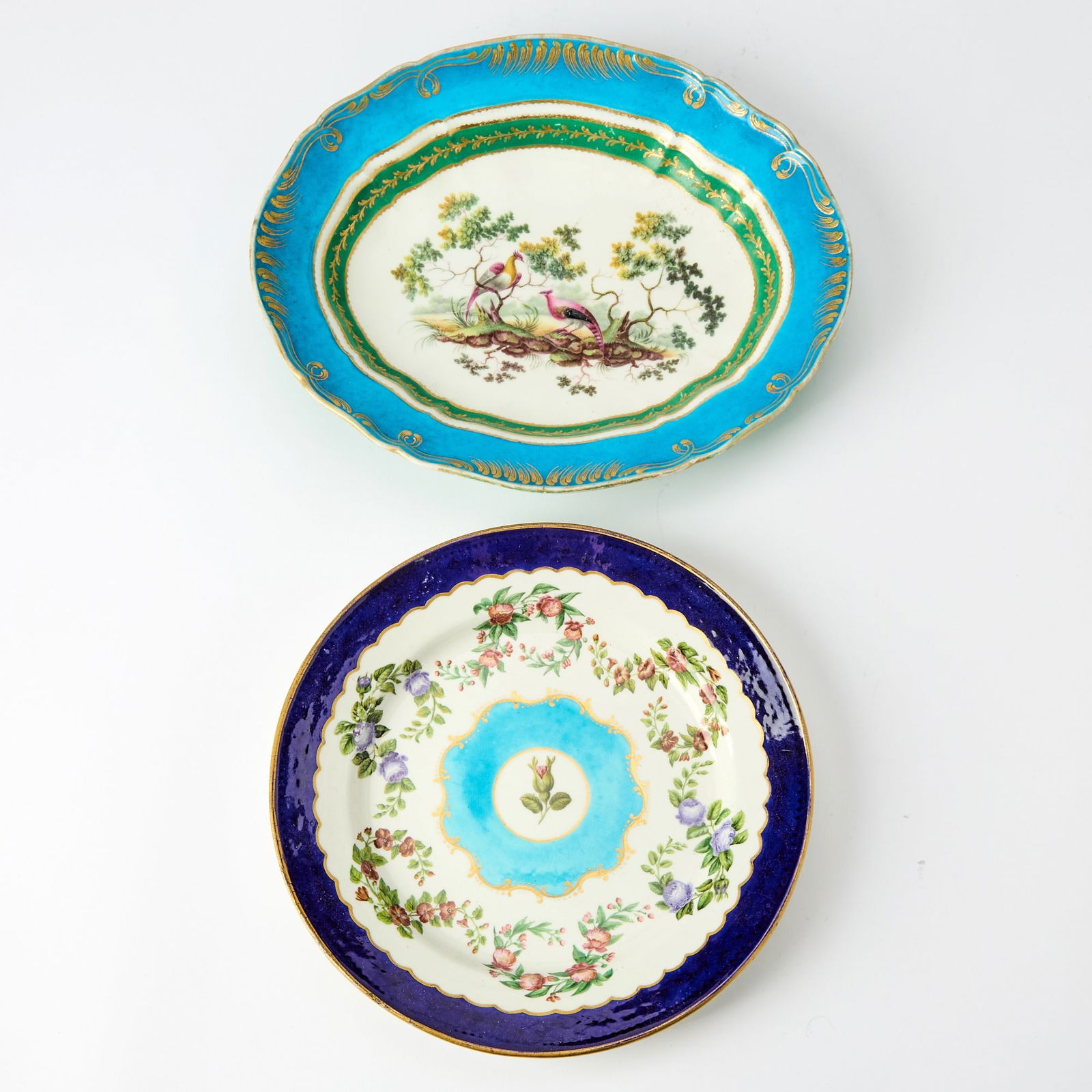 Two Sevres Style Porcelain Plates (1 of 4)