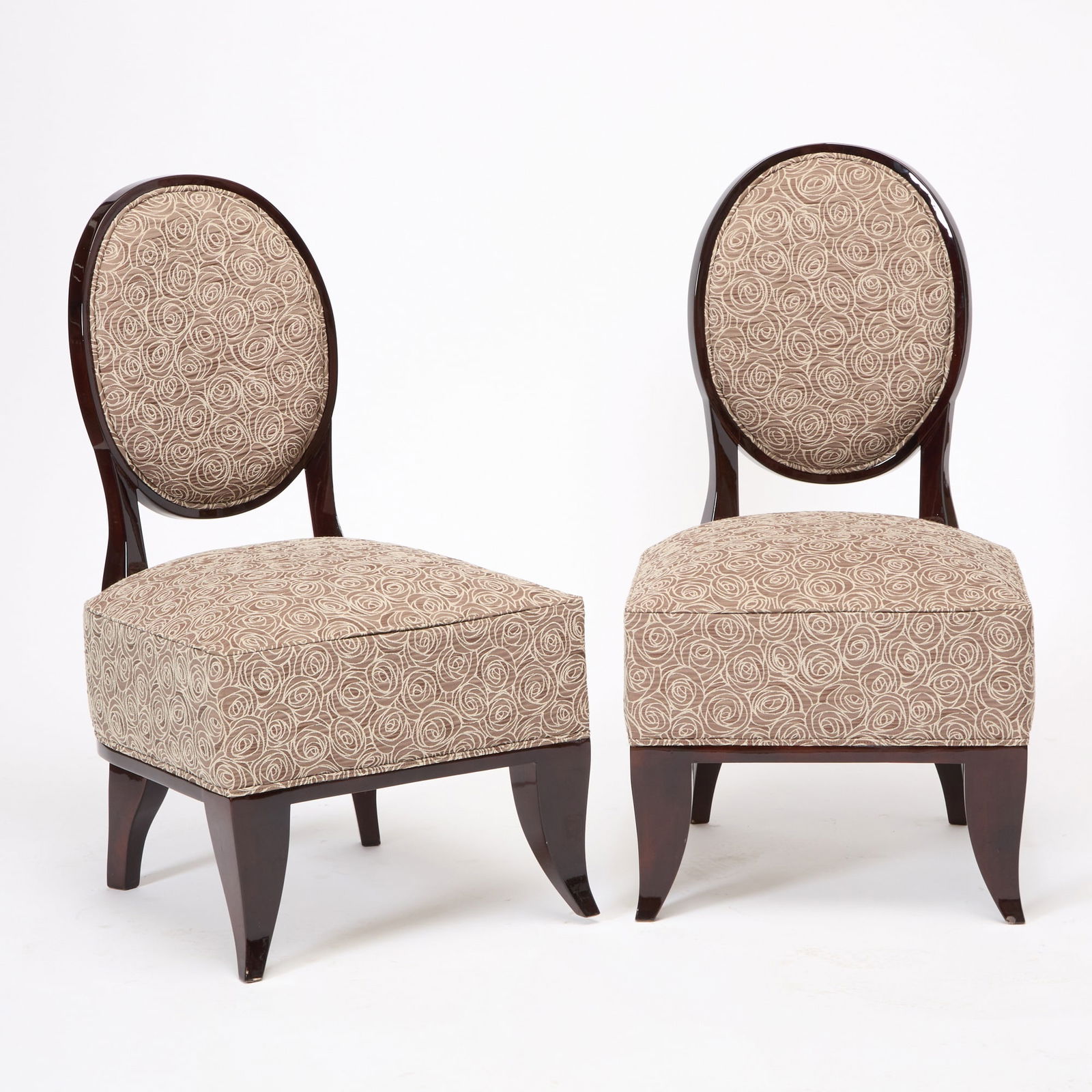 Pair of Art Deco Slipper Chairs (1 of 4)