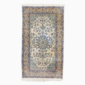 Wool and Silk Nain Rug