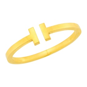 Tiffany & Co. Gold 'T-Square' Bangle Bracelet