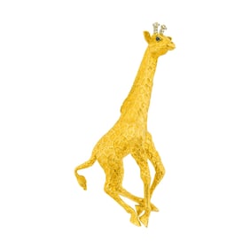 Tiffany & Co. Gold, Diamond and Sapphire Giraffe Brooch