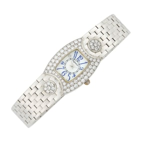 DeLaneau White Gold and Diamond 'First Lady' Wristwatch