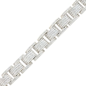 White Gold and Diamond Link Bracelet