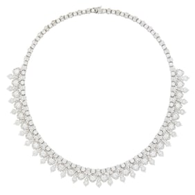 White Gold and Diamond Necklace