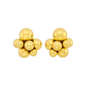 Marina B Pair of Gold 'Atomo' Earclips