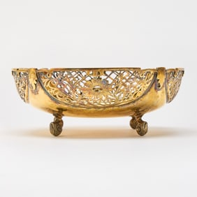 English Silver-Gilt Footed Bowl
