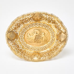 German Reticulated Silver-Gilt Bowl