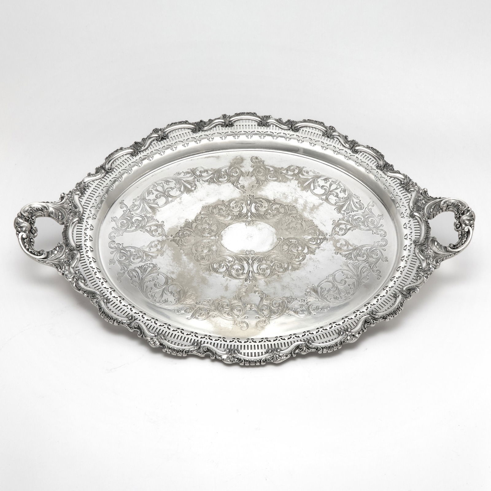 American Silver Plated Two-Handled Tray (1 of 2)
