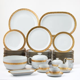 Rosenthal Porcelain Gold Rimmed Dinner Service