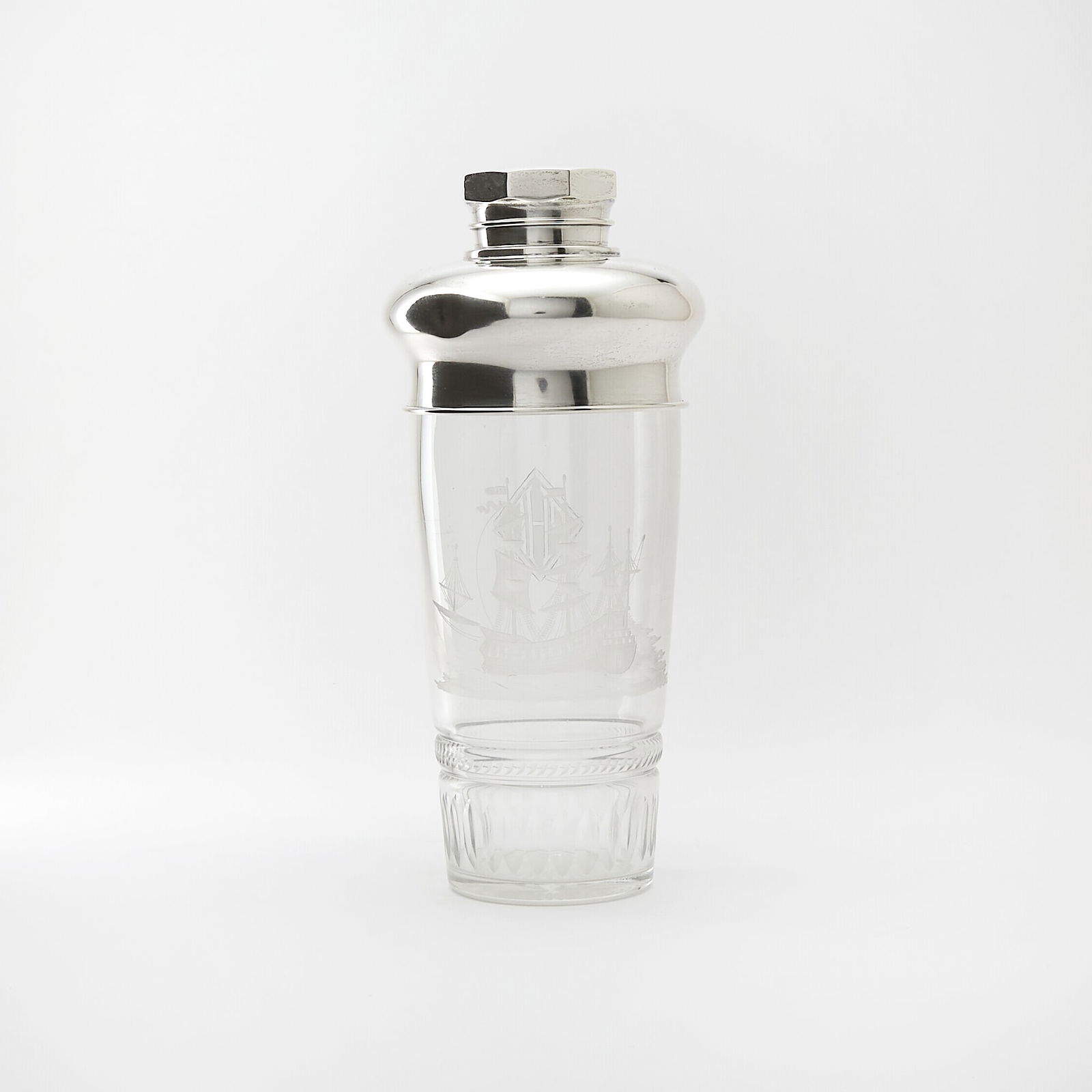 American Sterling Silver and Glass Cocktail Shaker (1 of 7)
