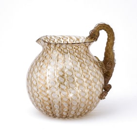 Murano Art Nouveau Blown Glass 'Dragon' Pitcher