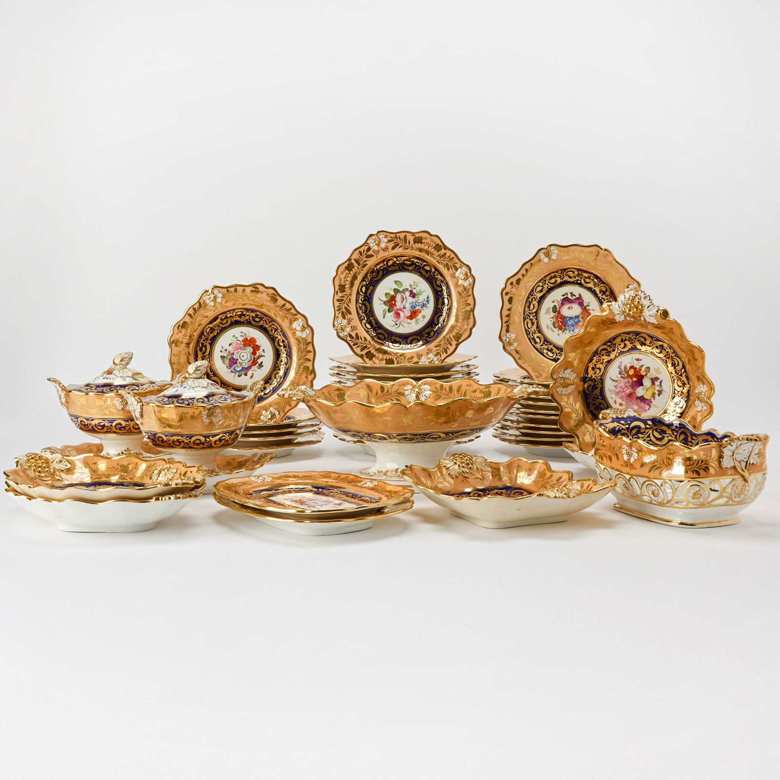 English Regency Ridgeway Porcelain Partial Dessert Service (1 of 7)