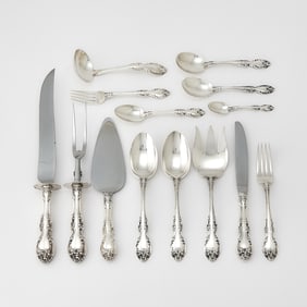 Gorham Sterling Silver 'Melrose' Pattern Flatware Service
