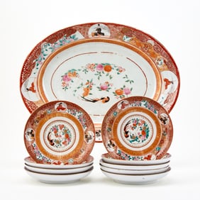 Asian Porcelain Partial Dinner Set